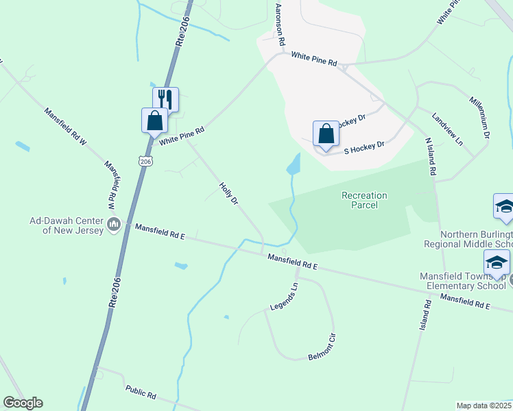 map of restaurants, bars, coffee shops, grocery stores, and more near 23 Holly Drive in Mansfield