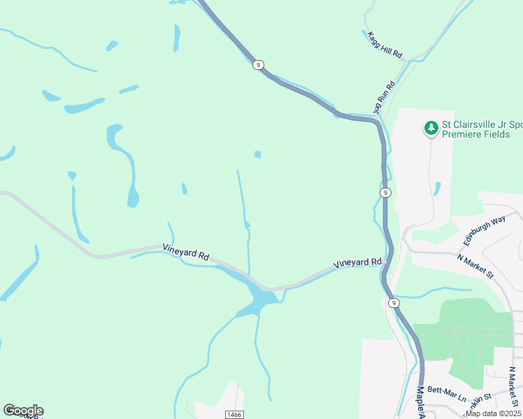 map of restaurants, bars, coffee shops, grocery stores, and more near 69389 Elk Ridge Road in Saint Clairsville