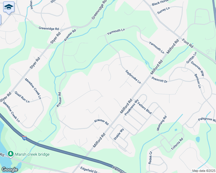 map of restaurants, bars, coffee shops, grocery stores, and more near 18 Seabury Lane in Downingtown