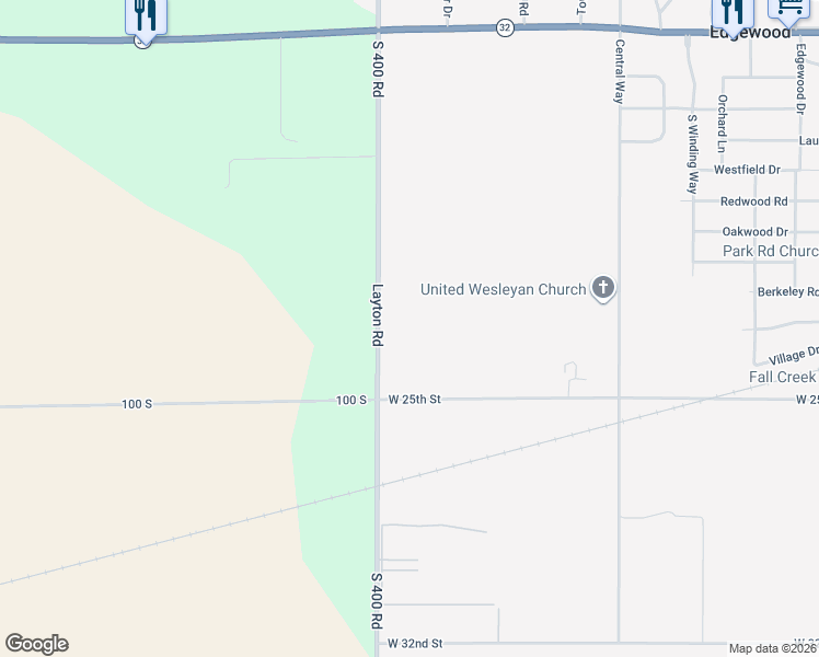 map of restaurants, bars, coffee shops, grocery stores, and more near 2340 Layton Road in Anderson