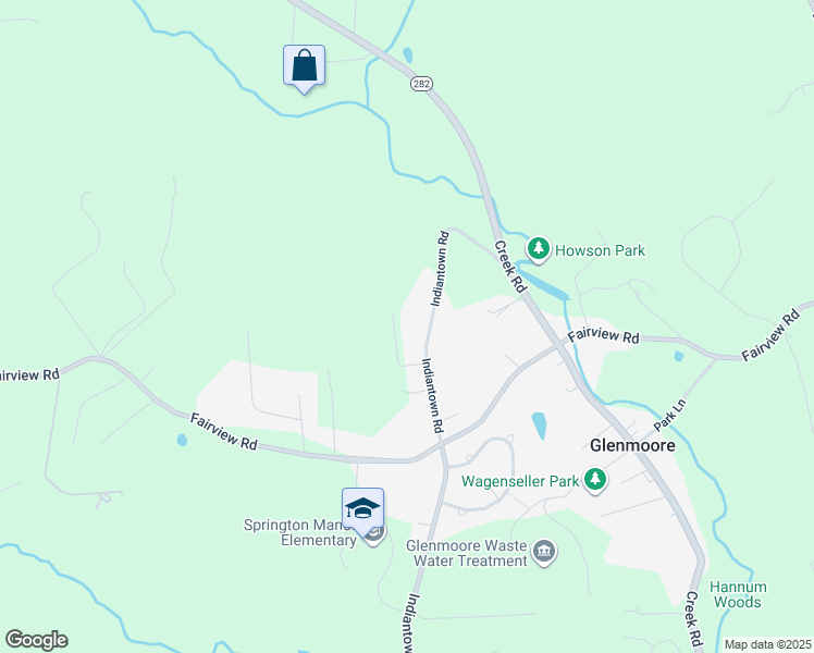 map of restaurants, bars, coffee shops, grocery stores, and more near 40 Marty Close Lane in Glenmoore