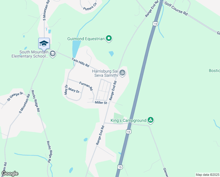 map of restaurants, bars, coffee shops, grocery stores, and more near 612 Range End Road in Dillsburg