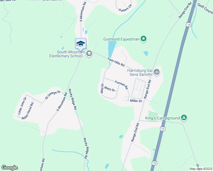 map of restaurants, bars, coffee shops, grocery stores, and more near 7 Mary Drive in Dillsburg