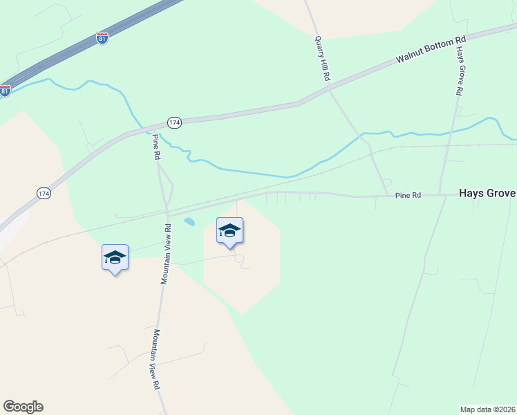 map of restaurants, bars, coffee shops, grocery stores, and more near 2268 Pine Road in Newville