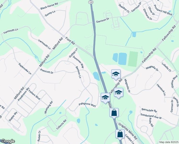 map of restaurants, bars, coffee shops, grocery stores, and more near 318 Prescott Drive in Chester Springs