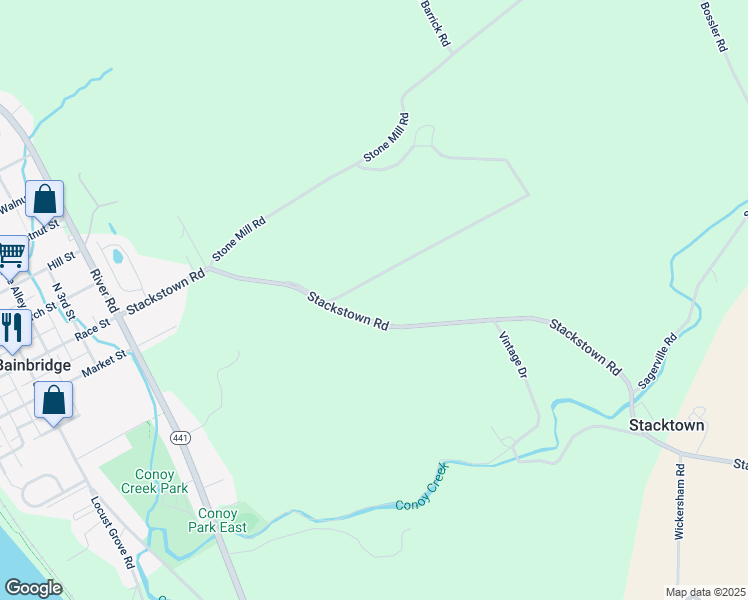 map of restaurants, bars, coffee shops, grocery stores, and more near in Bainbridge