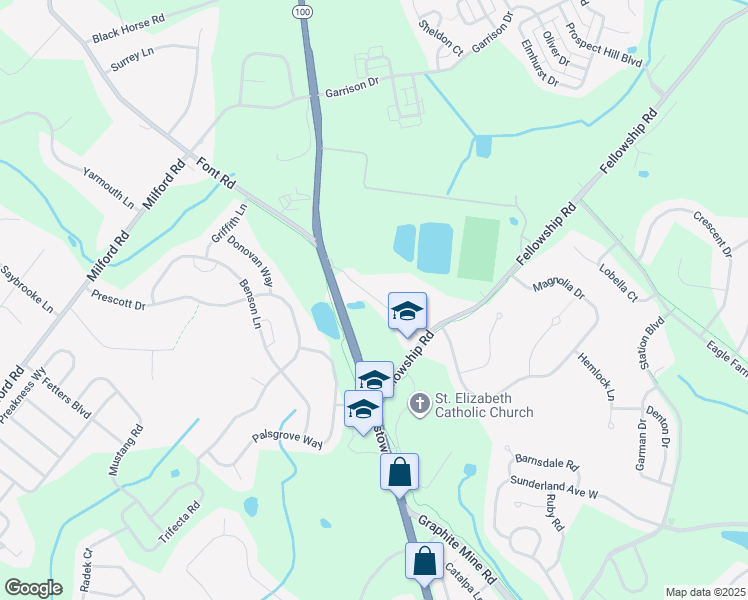 map of restaurants, bars, coffee shops, grocery stores, and more near 480 Pottstown Pike in Spring City