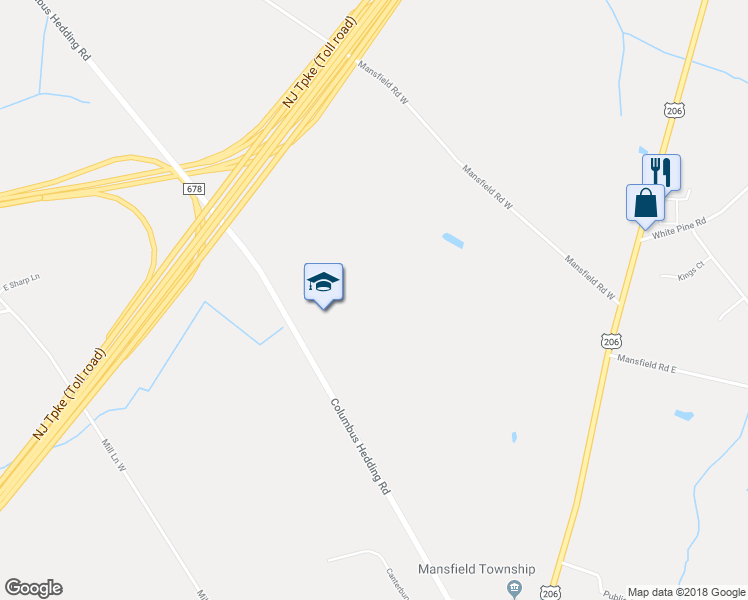 map of restaurants, bars, coffee shops, grocery stores, and more near 1182 Columbus Hedding Road in Mansfield