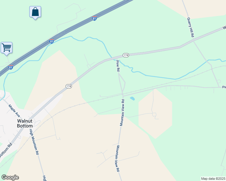 map of restaurants, bars, coffee shops, grocery stores, and more near 16 Pine Road in Walnut Bottom