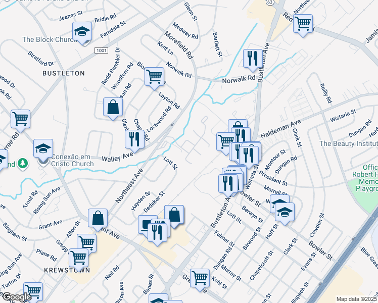 map of restaurants, bars, coffee shops, grocery stores, and more near 14 Covered Bridge Path in Philadelphia