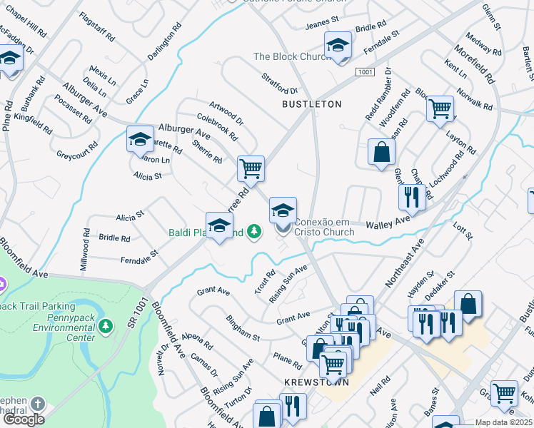 map of restaurants, bars, coffee shops, grocery stores, and more near 922 Alburger Avenue in Philadelphia