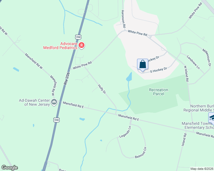 map of restaurants, bars, coffee shops, grocery stores, and more near 13 Holly Drive in Mansfield