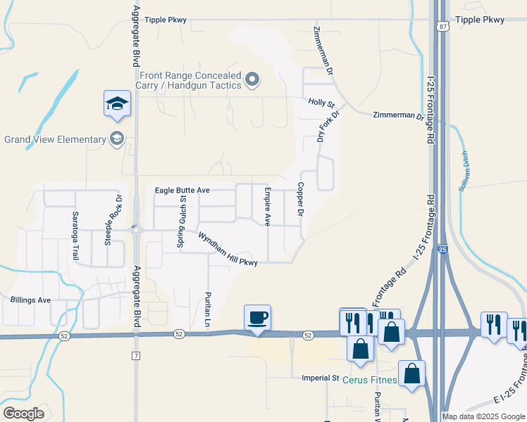 map of restaurants, bars, coffee shops, grocery stores, and more near 6511 Empire Avenue in Frederick
