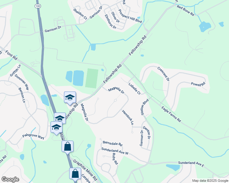 map of restaurants, bars, coffee shops, grocery stores, and more near 181 Magnolia Drive in Chester Springs