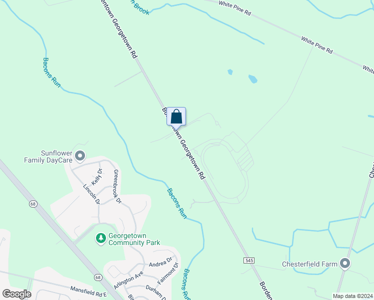 map of restaurants, bars, coffee shops, grocery stores, and more near 228 Bordentown Georgetown Road in Chesterfield Township