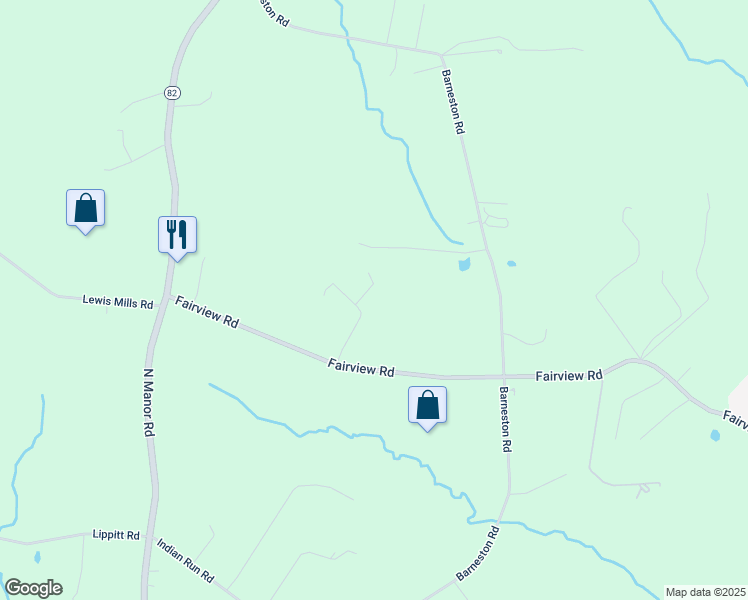 map of restaurants, bars, coffee shops, grocery stores, and more near 30 Longview Drive in Glenmoore