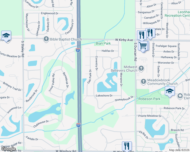 map of restaurants, bars, coffee shops, grocery stores, and more near 1901 Maynard Drive in Champaign