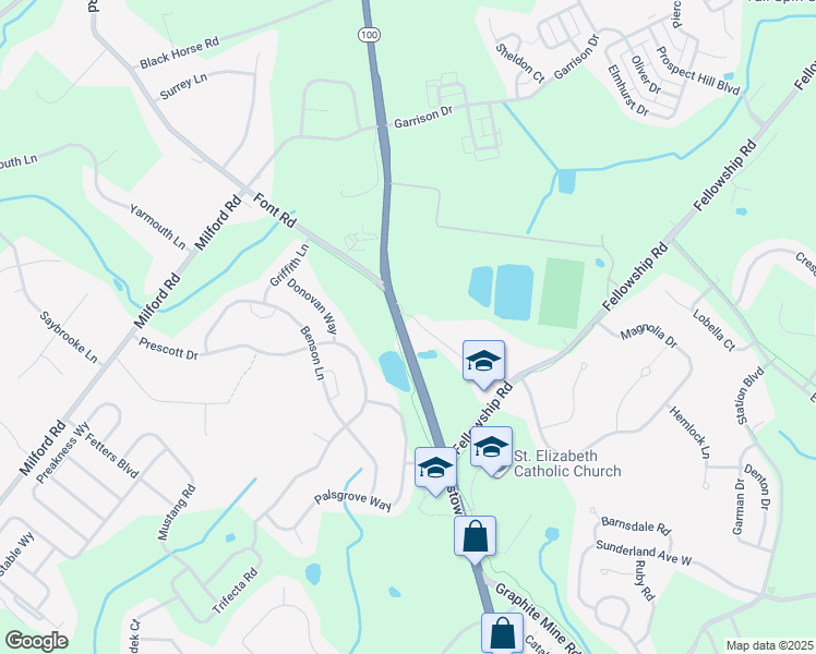 map of restaurants, bars, coffee shops, grocery stores, and more near 480 Pottstown Pike in Spring City