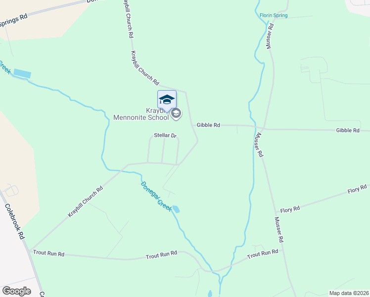 map of restaurants, bars, coffee shops, grocery stores, and more near 635 Kraybill Church Road in Mount Joy