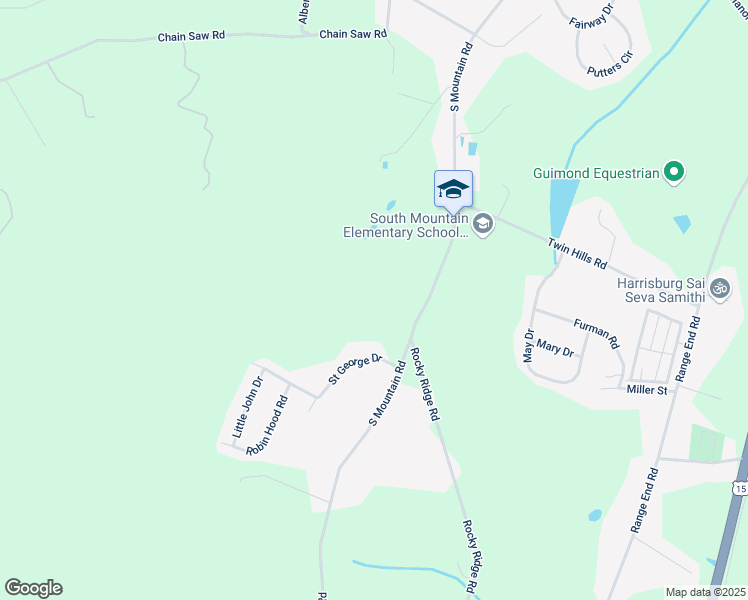 map of restaurants, bars, coffee shops, grocery stores, and more near 718 South Mountain Road in Dillsburg