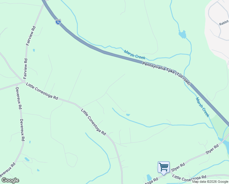map of restaurants, bars, coffee shops, grocery stores, and more near 40 Walnut Bank Road in Glenmoore
