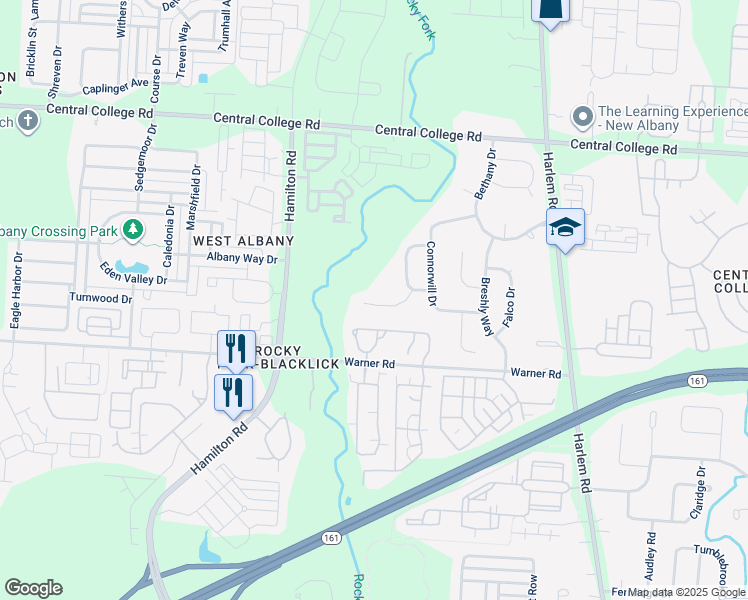map of restaurants, bars, coffee shops, grocery stores, and more near 6358 Portrait Circle in Westerville