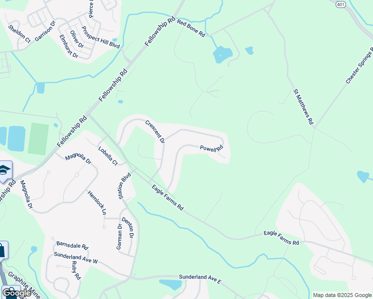 map of restaurants, bars, coffee shops, grocery stores, and more near 3936 Powell Road in Chester Springs