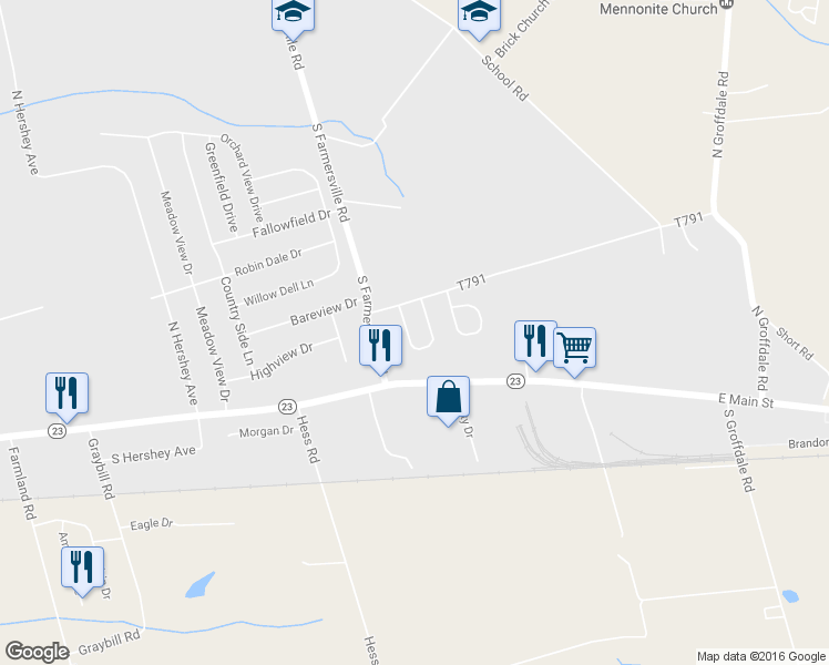 map of restaurants, bars, coffee shops, grocery stores, and more near 29 Battens Circle in Leacock-Leola-Bareville