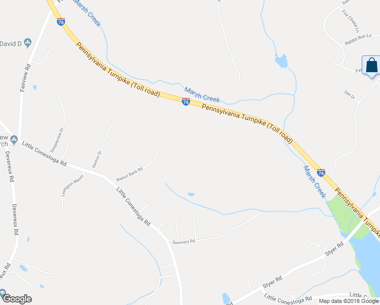 map of restaurants, bars, coffee shops, grocery stores, and more near 76 Walnut Bank Road in Glenmoore