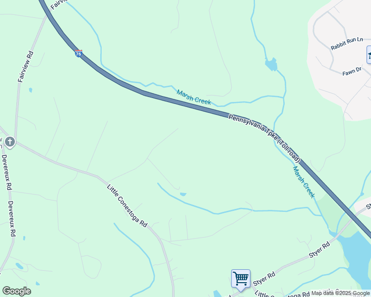 map of restaurants, bars, coffee shops, grocery stores, and more near 76 Walnut Bank Road in Glenmoore