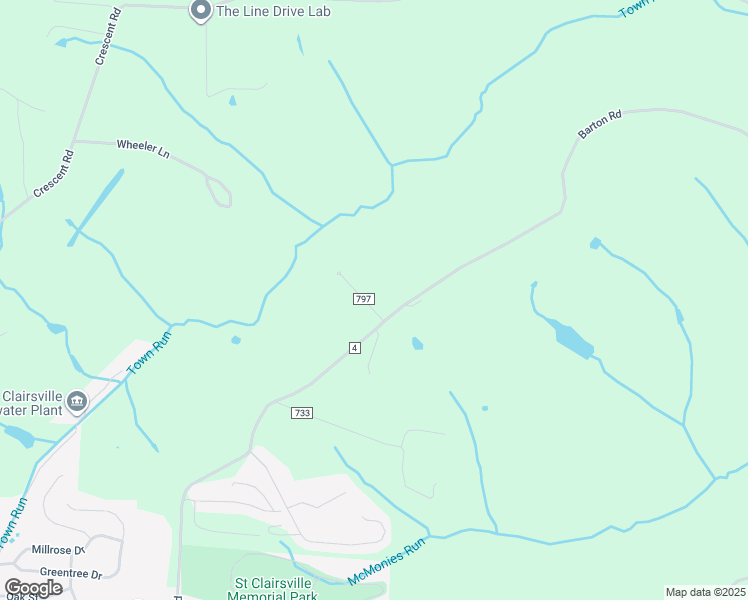 map of restaurants, bars, coffee shops, grocery stores, and more near 69635 Oxford Drive in Saint Clairsville