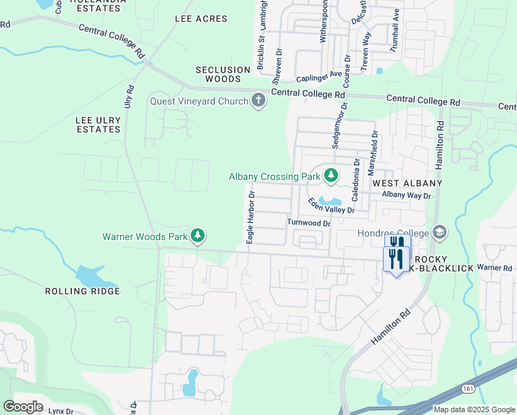 map of restaurants, bars, coffee shops, grocery stores, and more near 5874 Tarrycrest Drive in Westerville