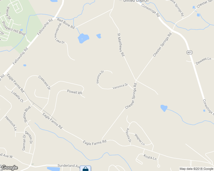 map of restaurants, bars, coffee shops, grocery stores, and more near 2560 Veronica Drive in Chester Springs