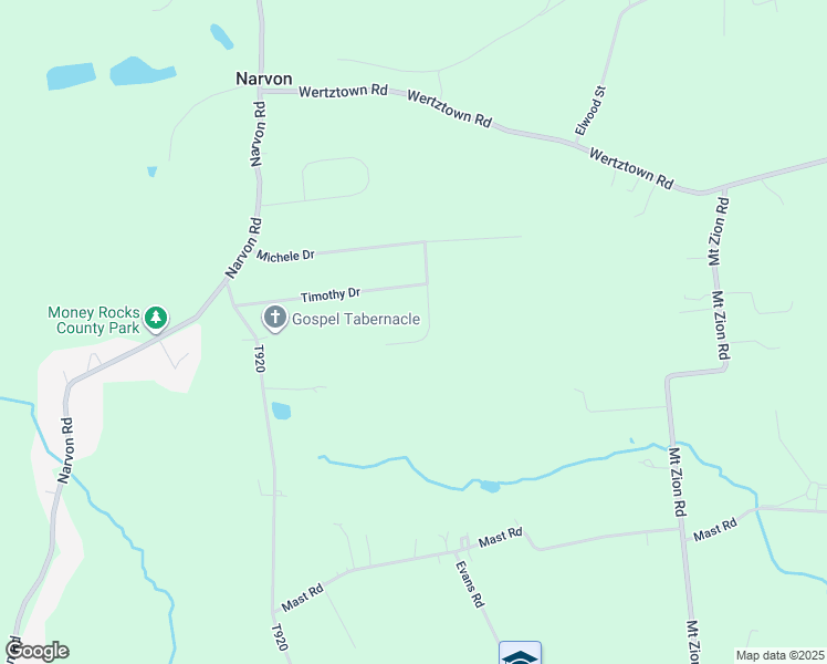 map of restaurants, bars, coffee shops, grocery stores, and more near 894 Glorry Lane in Narvon