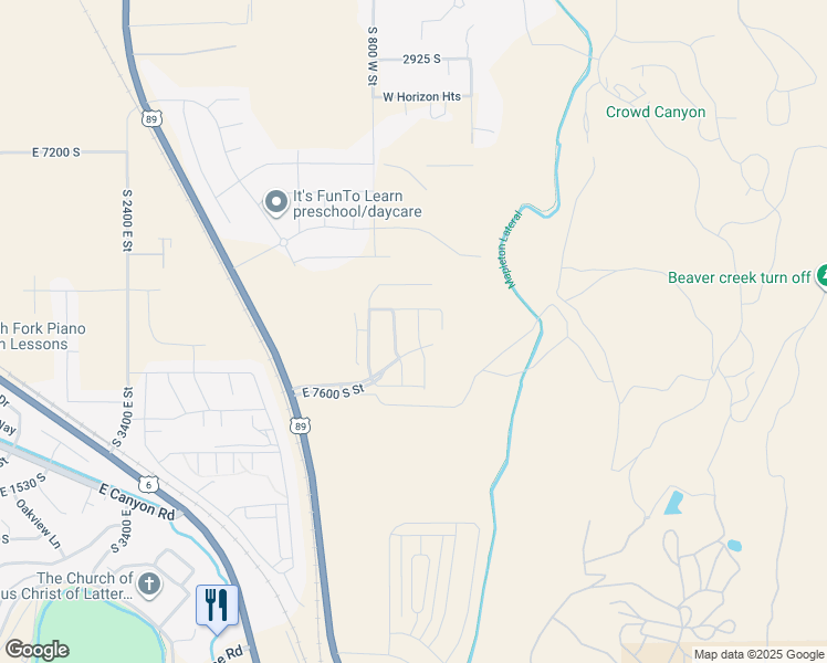 map of restaurants, bars, coffee shops, grocery stores, and more near in Springville