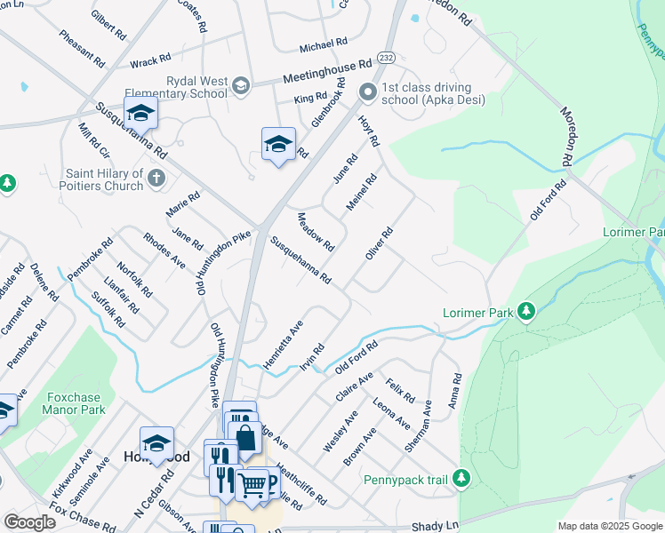 map of restaurants, bars, coffee shops, grocery stores, and more near 1111 Harriett Road in Montgomery