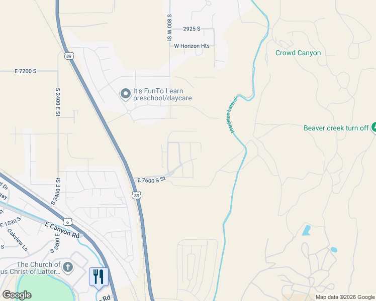 map of restaurants, bars, coffee shops, grocery stores, and more near 3846 South Woodland Avenue in Mapleton