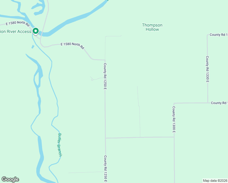 map of restaurants, bars, coffee shops, grocery stores, and more near 15601-15799 County Road 1250 East in Catlin