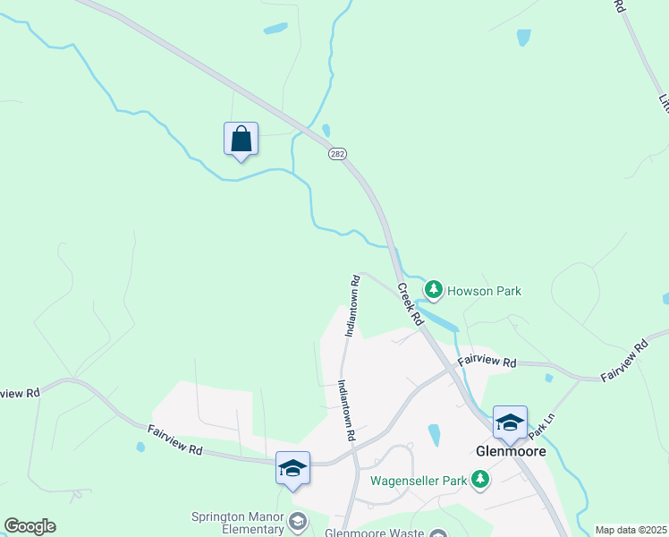 map of restaurants, bars, coffee shops, grocery stores, and more near 51 Indiantown Road in Glenmoore