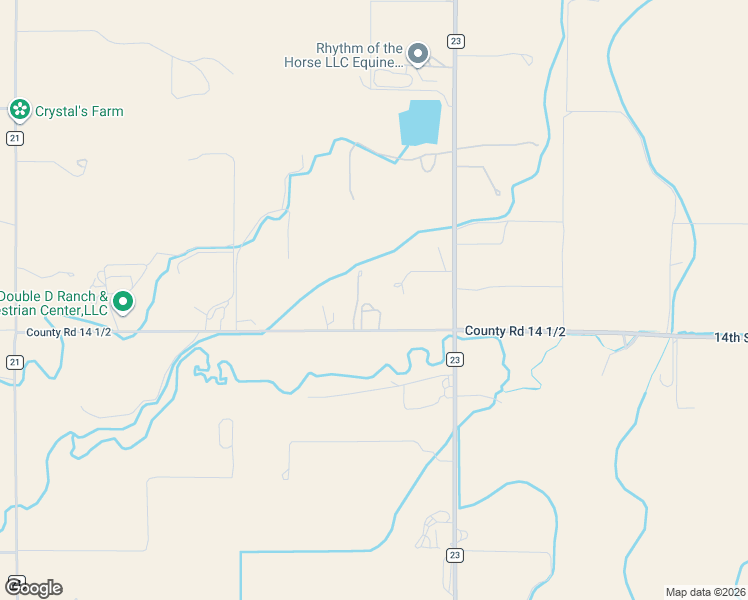 map of restaurants, bars, coffee shops, grocery stores, and more near 10813 County Road 14 1/2 in Fort Lupton
