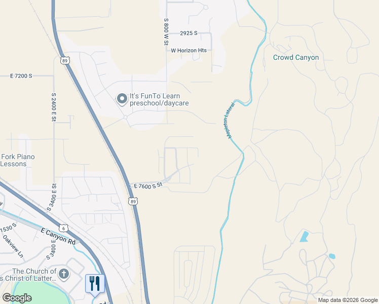 map of restaurants, bars, coffee shops, grocery stores, and more near 3825 South Woodland Avenue in Mapleton
