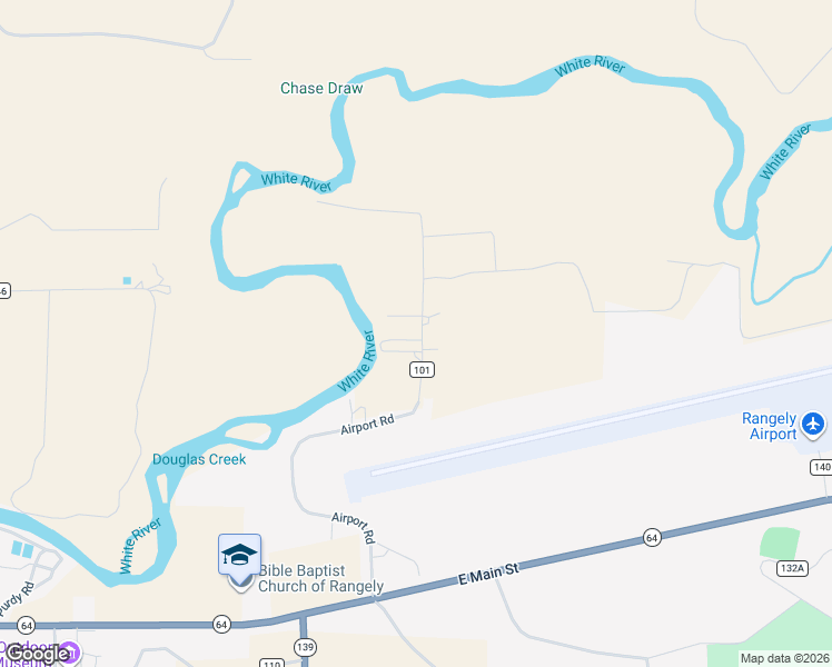 map of restaurants, bars, coffee shops, grocery stores, and more near 816 County Road 10 in Rangely