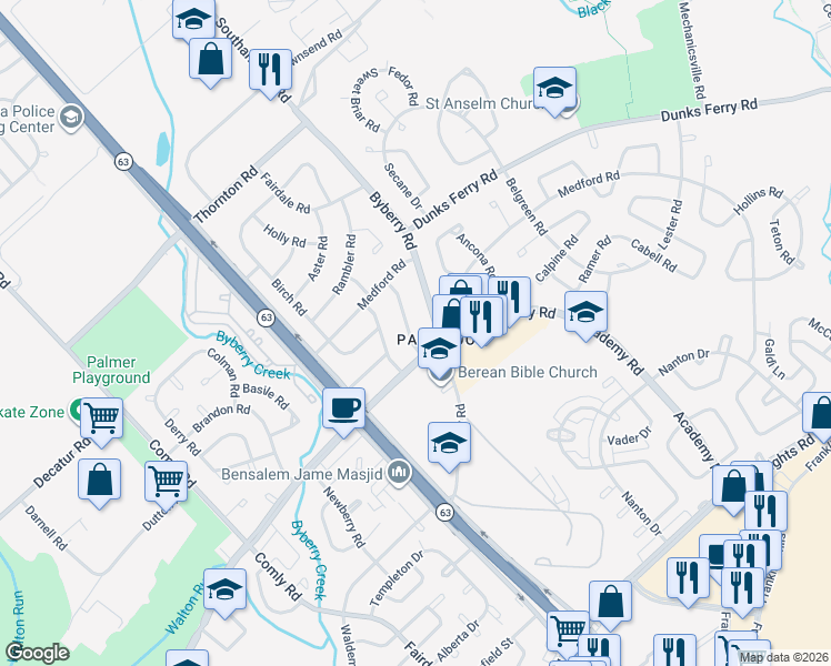 map of restaurants, bars, coffee shops, grocery stores, and more near in Philadelphia