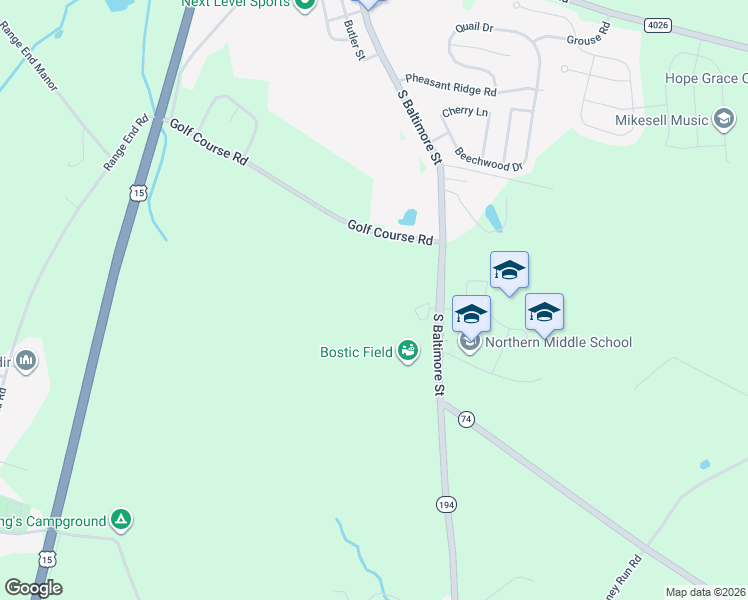 map of restaurants, bars, coffee shops, grocery stores, and more near in Dillsburg