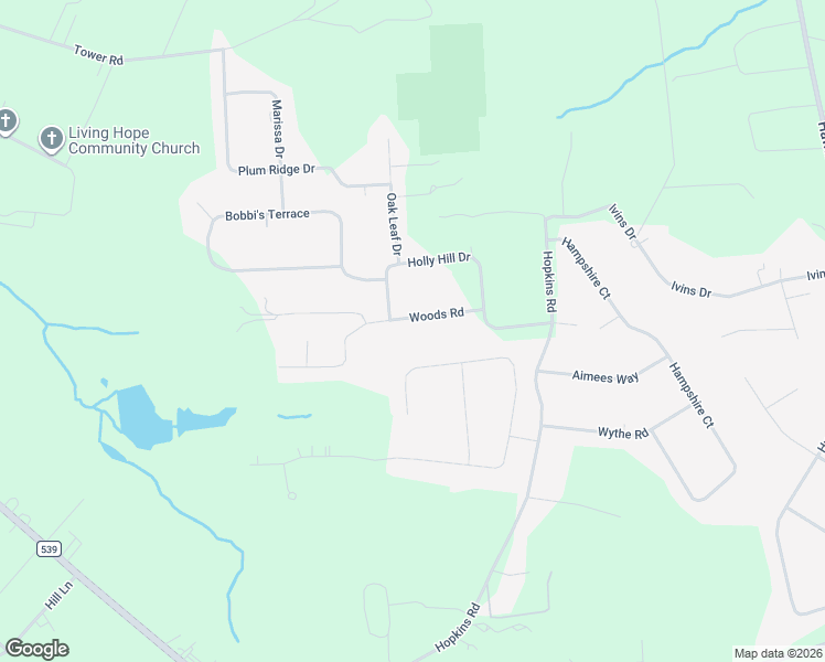 map of restaurants, bars, coffee shops, grocery stores, and more near 9 Woods Road in Plumsted