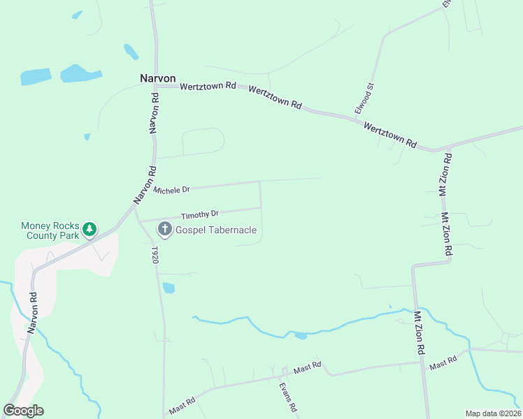 map of restaurants, bars, coffee shops, grocery stores, and more near 909 Glorry Lane in Narvon