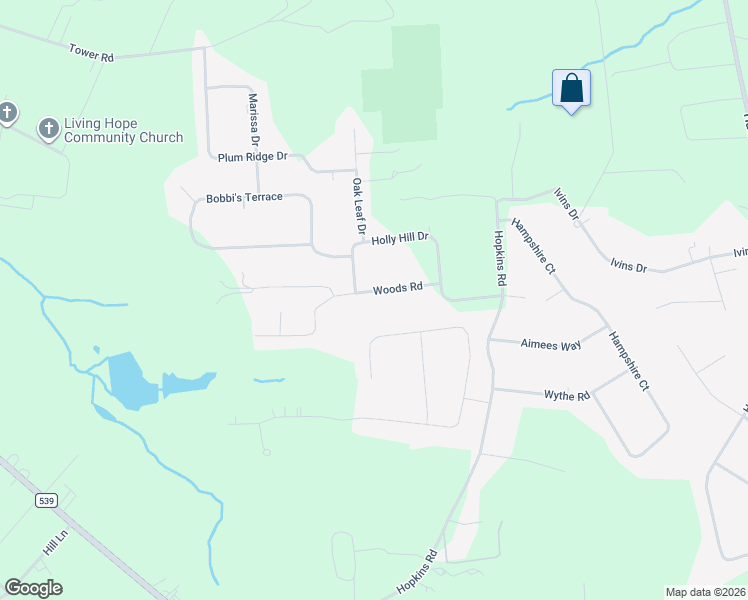 map of restaurants, bars, coffee shops, grocery stores, and more near 9 Woods Road in Plumsted