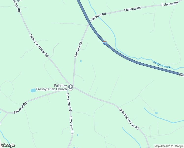 map of restaurants, bars, coffee shops, grocery stores, and more near 31 Steepleview Drive in Glenmoore