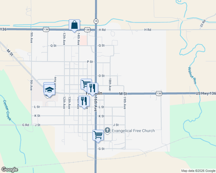 map of restaurants, bars, coffee shops, grocery stores, and more near 501 18th Avenue in Franklin