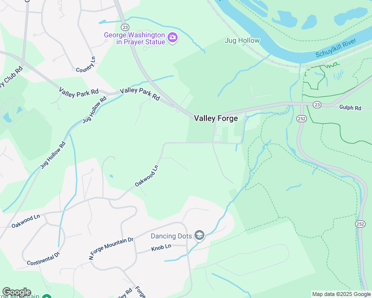 map of restaurants, bars, coffee shops, grocery stores, and more near 35 Oakwood Lane in Phoenixville